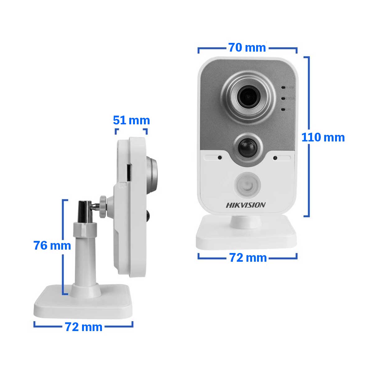 Hikvision DS-2CD2442FWD-IW 4MP Wi-Fi Cube Camera – PIR Human Detection, Day/Night